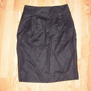 Vintage David N Black Wool Skirt 10